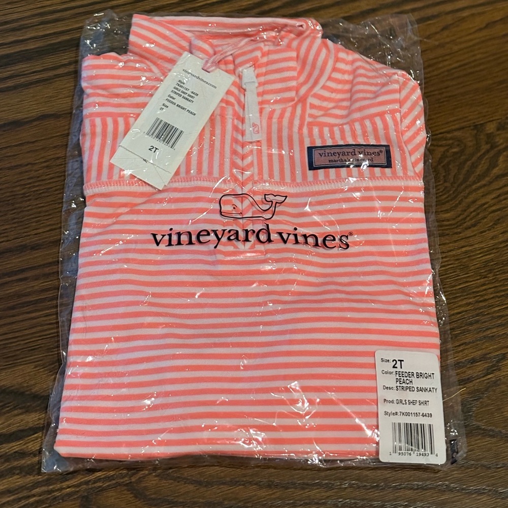 NWT Vineyard Vines Toddler Girls Striped Shep
Shirt